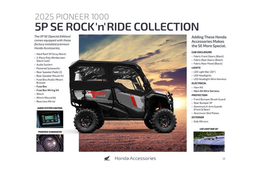 2025 Honda Pioneer 1000-6 Crew Deluxe