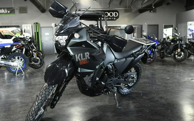 2025 Kawasaki KLR650 S Metallic Matte Old School Green ABS