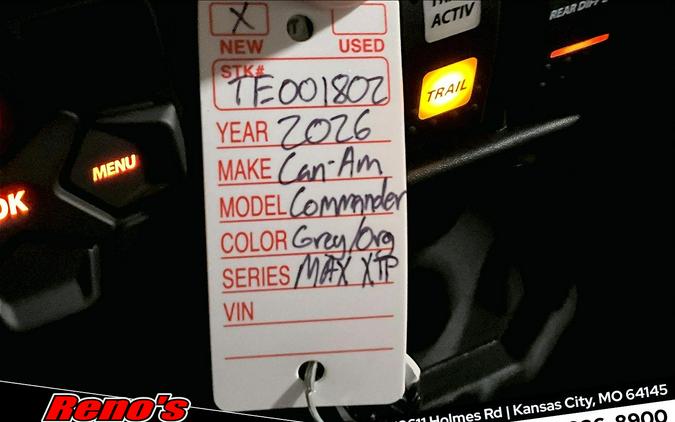 2026 Can-Am Commander MAX XT-P 1000R