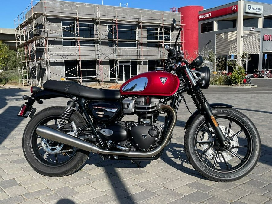 2023 Triumph Speed Twin 900 Chrome Edition Red Hopper