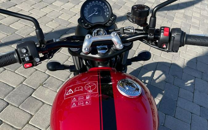 2023 Triumph Speed Twin 900 Chrome Edition Red Hopper