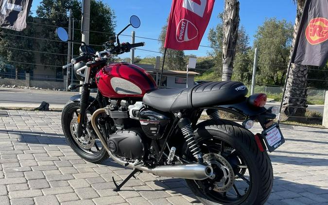 2023 Triumph Speed Twin 900 Chrome Edition Red Hopper