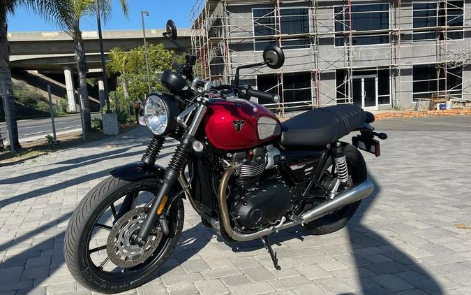 2023 Triumph Speed Twin 900 Chrome Edition Red Hopper