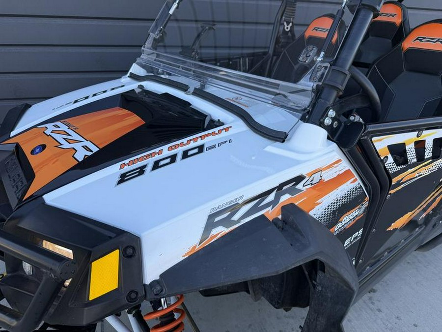 2012 Polaris® Ranger RZR® 4 800 EPS White/Orange Madness