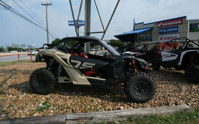 New 2023 CAN-AM MAVERICK X3 X DS TURBO RR 64 DESERT TAN AND CARBON BLACK AND MAGMA RED