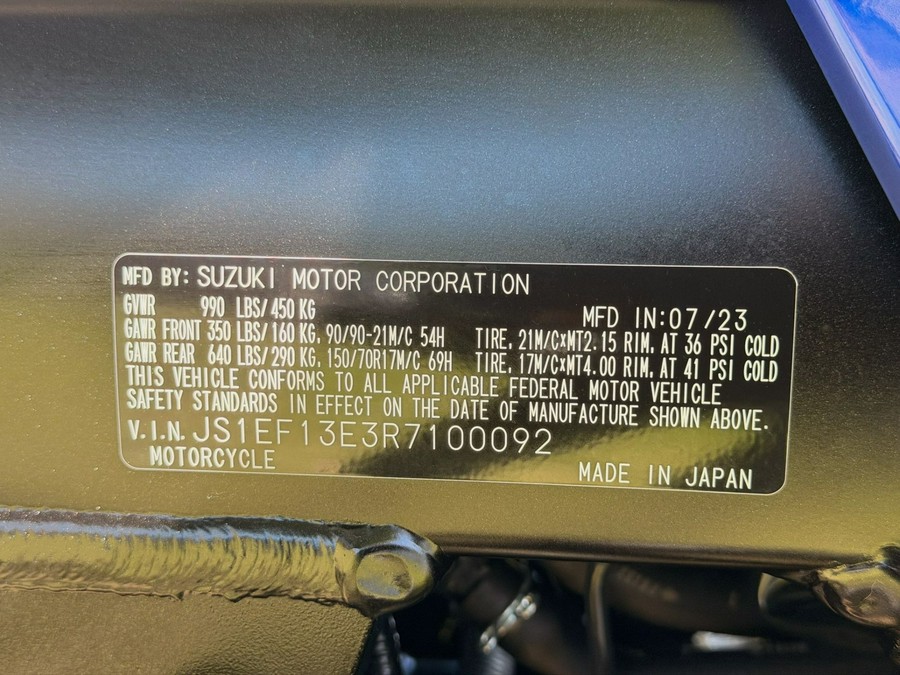2024 Suzuki Motor of America Inc. V-Strom 1050DE Adventure