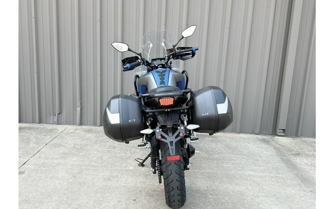 2022 650 Adventura ATHENS BLUE WITH ENGINE GUARDS, FRAME SLIDERS, REAR RACK, HAND GUARDS AND SHINKO TIRES - CFMOTO