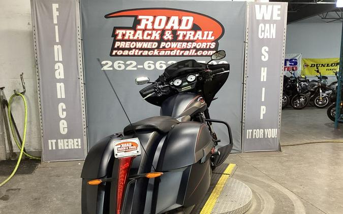 2015 Victory Motorcycles® Cross Country™ Suede Black with Red Pinstripes