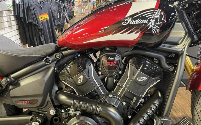 2025 Indian Motorcycle® 101 Scout® Sunset Red Metallic with Graphics