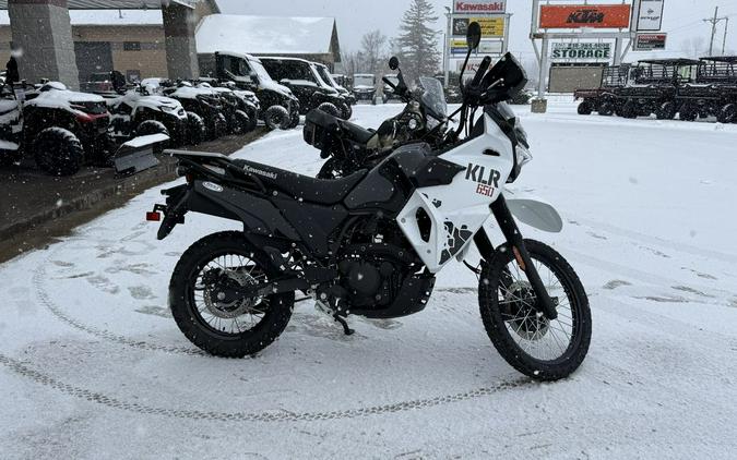 2025 Kawasaki KLR®650 Pearl Crystal White/Metallic Carbon Gray ABS