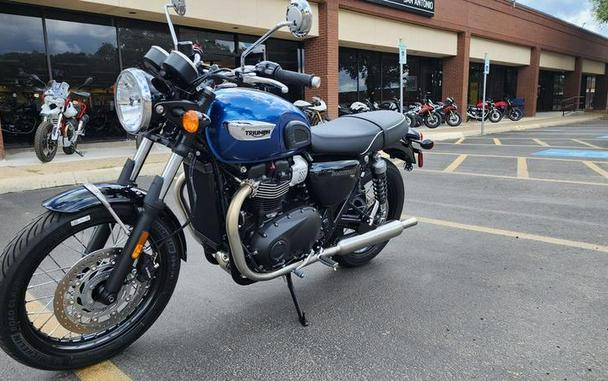 2023 Triumph Bonneville T100 Chrome Edition Cobalt Blue