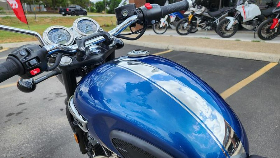 2023 Triumph Bonneville T100 Chrome Edition Cobalt Blue