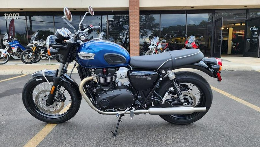 2023 Triumph Bonneville T100 Chrome Edition Cobalt Blue