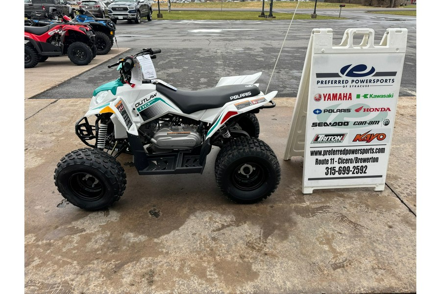 2025 Polaris Industries Outlaw 110 EFI Bright White/Radiant Green