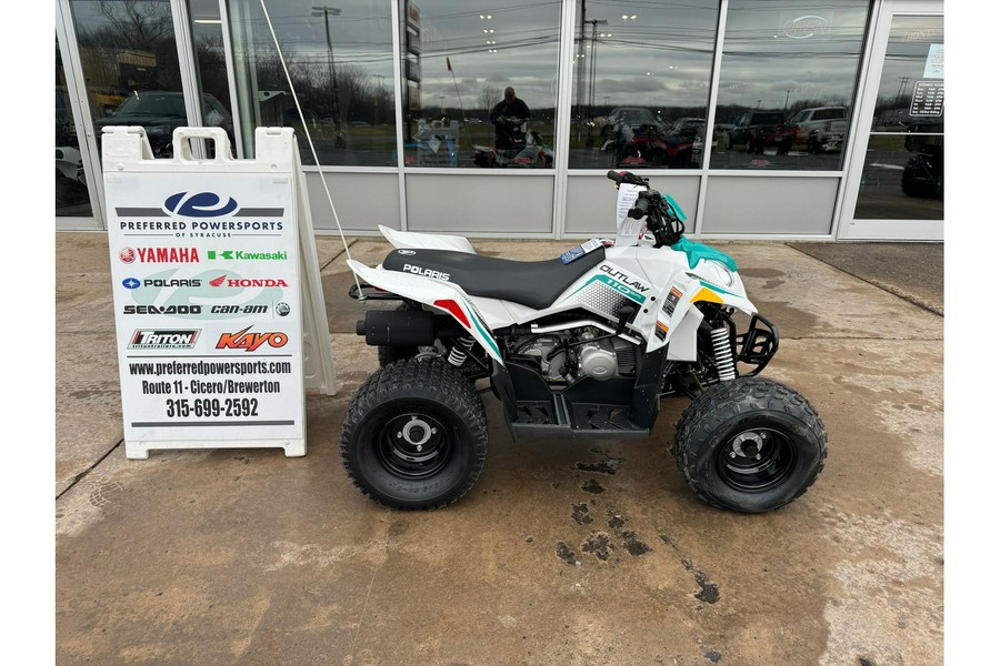 2025 Polaris Industries Outlaw 110 EFI Bright White/Radiant Green