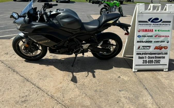 2024 Kawasaki Ninja 650 Metallic Matte Dark Gray/Metallic Spark Black/Metallic Flat Spark Black