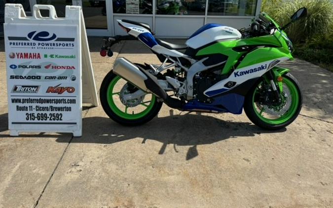 2024 Kawasaki Ninja ZX-4RR 40th Anniversary Edition ABS Lime Green/Pearl Crystal White/Blue