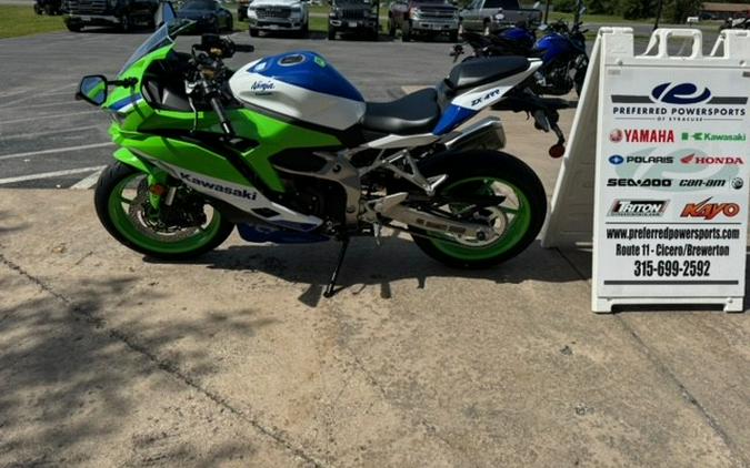 2024 Kawasaki Ninja ZX-4RR 40th Anniversary Edition ABS Lime Green/Pearl Crystal White/Blue