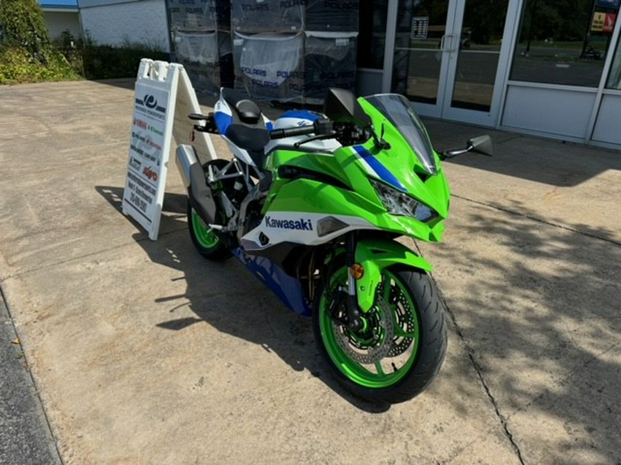 2024 Kawasaki Ninja ZX-4RR 40th Anniversary Edition ABS Lime Green/Pearl Crystal White/Blue