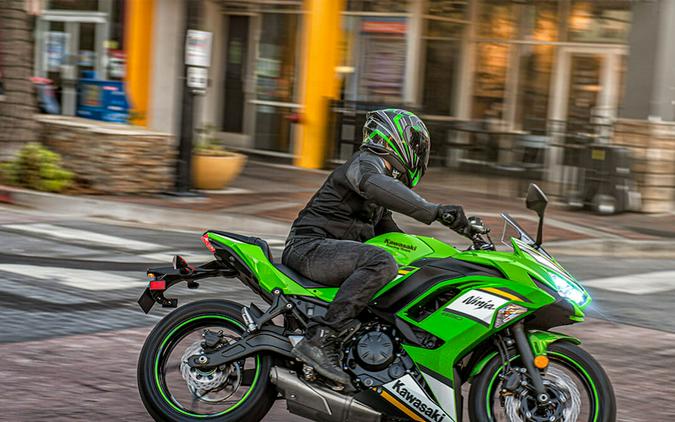 2025 Kawasaki Ninja 650 KRT Edition ABS Lime Green/Ebony/Pearl Blizzard White - 109571