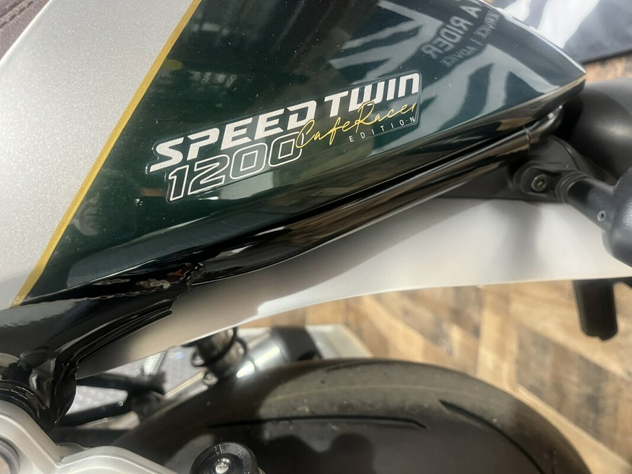 2027 Speed Twin 1200 Cafe Racer Edition Aluminium Silver / Competition Green