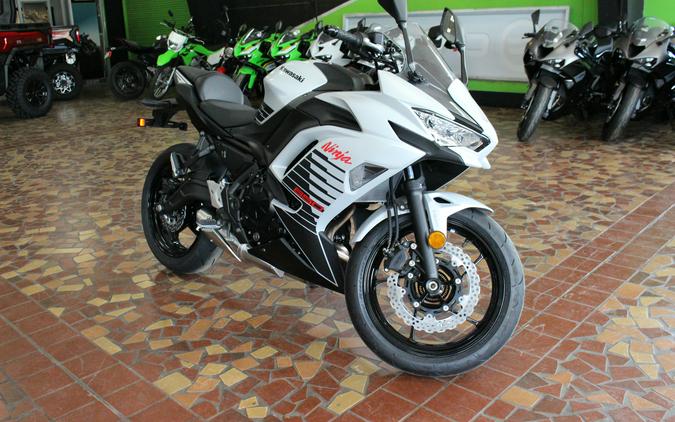 2026 Kawasaki NINJA 650 ABS Metallic Matte Whitish Silver/Metallic Flat Spark Black - TDAJ6909