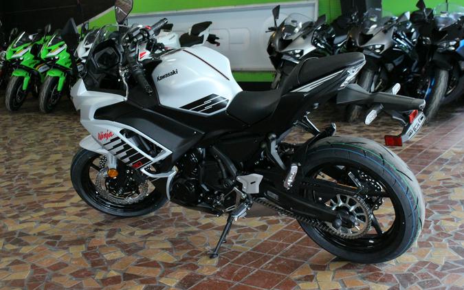 2026 Kawasaki NINJA 650 ABS Metallic Matte Whitish Silver/Metallic Flat Spark Black - TDAJ6909