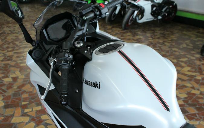 2026 Kawasaki NINJA 650 ABS Metallic Matte Whitish Silver/Metallic Flat Spark Black - TDAJ6909