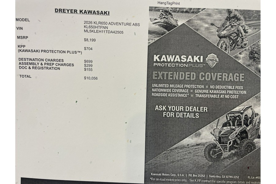 2026 KLR650 ADVENTURE ABS - Kawasaki
