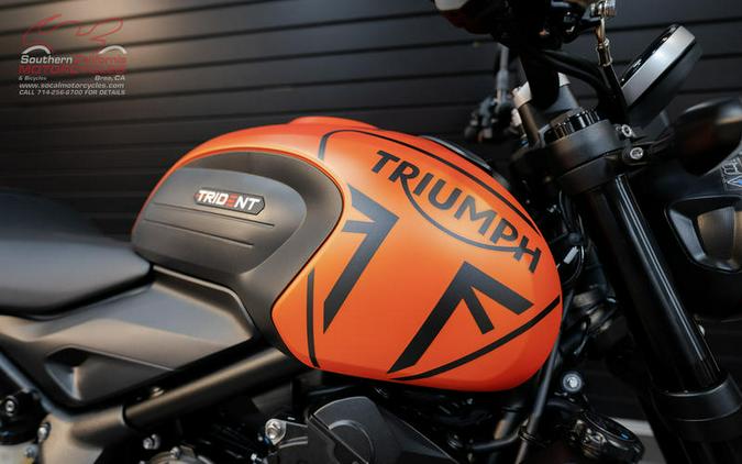 2023 Triumph Trident 660 Matte Baja Orange / Matte Storm Grey