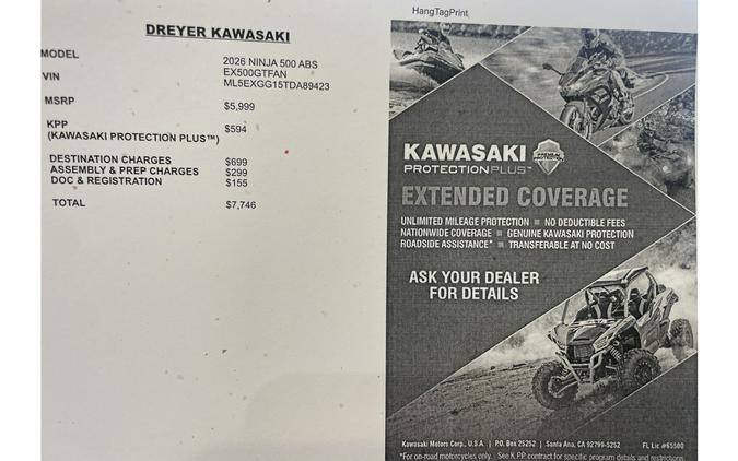 2026 NINJA 500 ABS - Kawasaki