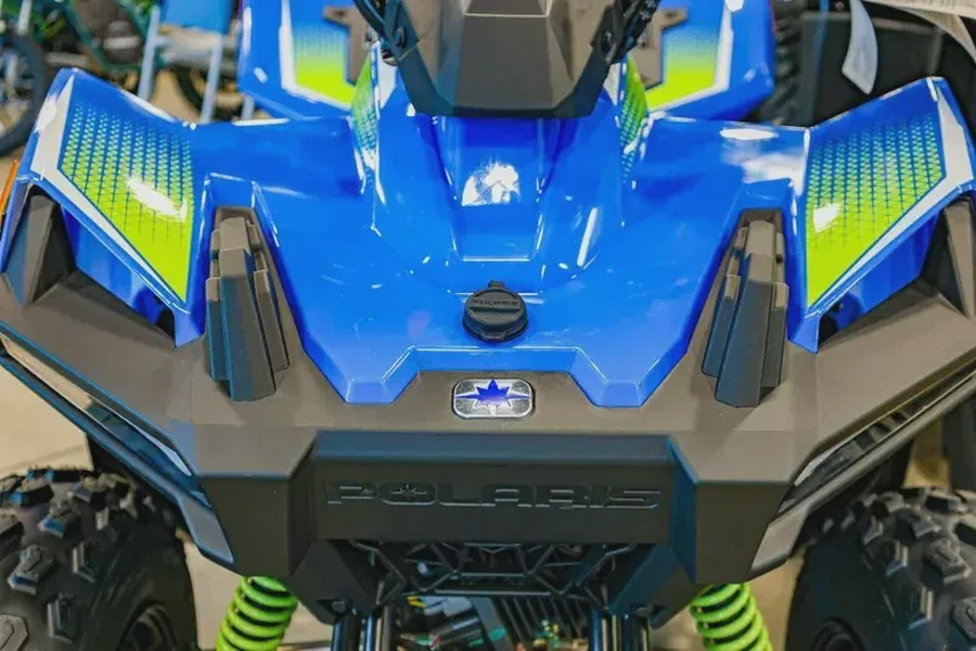 New 2025 POLARIS OUTLAW 70 EFI VELOCITY BLUE AND LIFTED LIME