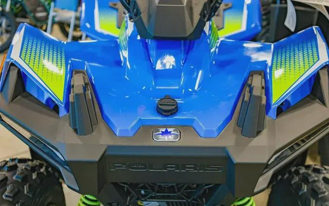 New 2025 POLARIS OUTLAW 70 EFI VELOCITY BLUE AND LIFTED LIME