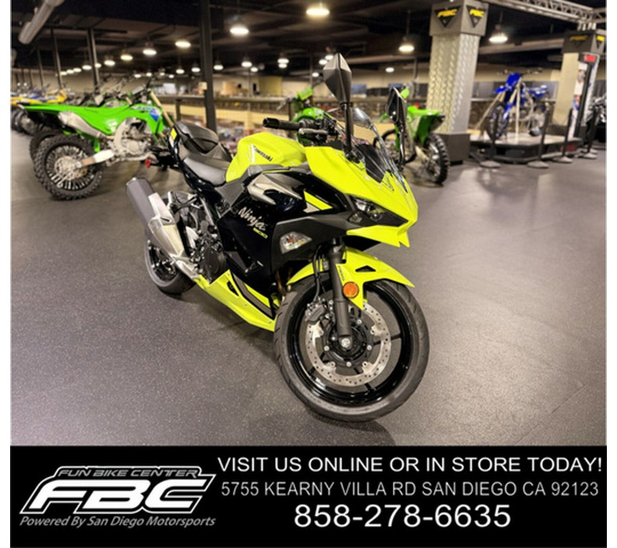2026 Kawasaki Ninja 500 ABS Metallic Yellowish Green/Ebony SE ABS