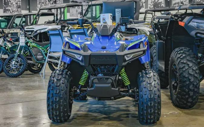 New 2025 POLARIS OUTLAW 70 EFI VELOCITY BLUE AND LIFTED LIME