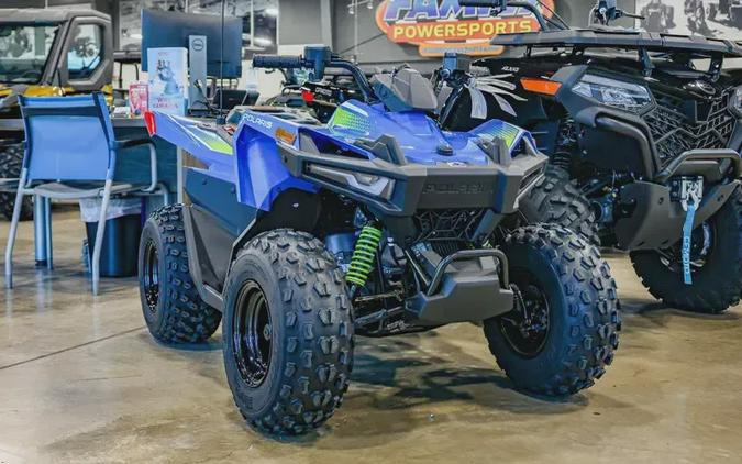 New 2025 POLARIS OUTLAW 70 EFI VELOCITY BLUE AND LIFTED LIME