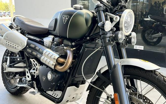 2022 Triumph Scrambler 1200 XC Matt Khaki Green Matt Jet Black