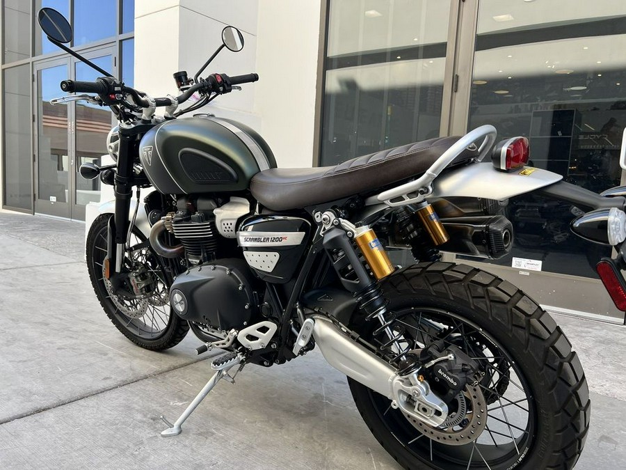 2022 Triumph Scrambler 1200 XC Matt Khaki Green Matt Jet Black