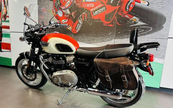 2019 Triumph Bonneville T100 New England White / Intense Orange