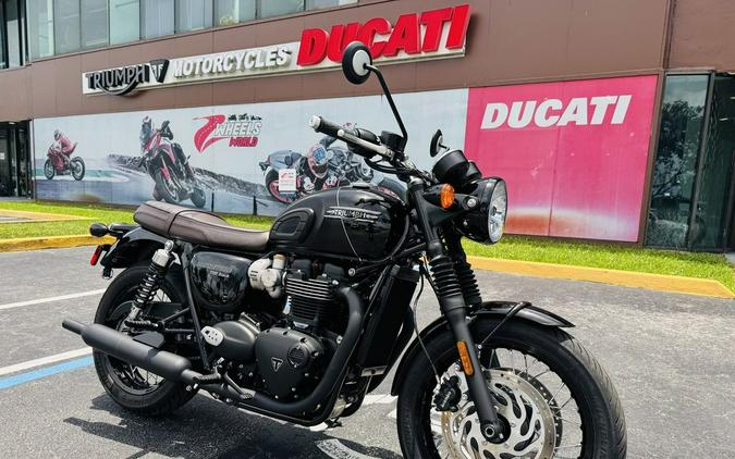 2023 Triumph Bonneville T120 Black Sapphire Black / Matte Sapphire Black