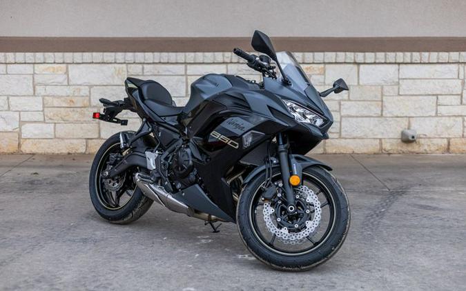 New 2024 KAWASAKI NINJA 650 METALLIC MATTE DARK GRAY AND METALLIC SPARK BLACK AND METALLIC FLAT SPARK BLACK