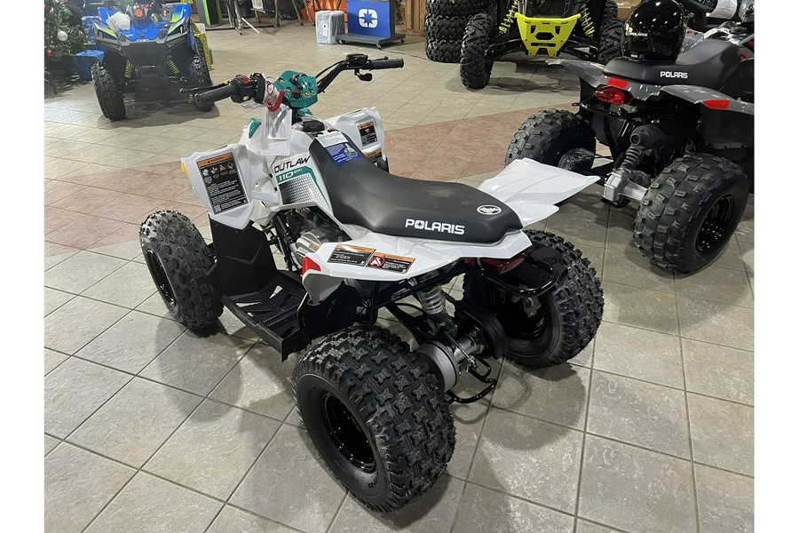 2024 Polaris Industries Outlaw® 110 EFI - Bright White / Radiant Green (youth)