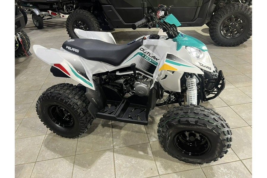 2024 Polaris Industries Outlaw® 110 EFI - Bright White / Radiant Green (youth)