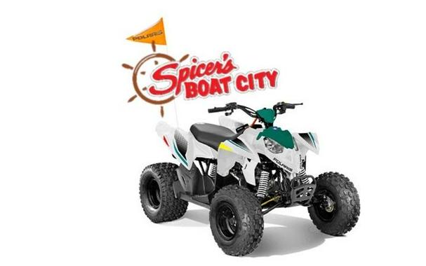 2025 Polaris® Outlaw 110 EFI-Bright White/Radiant Green