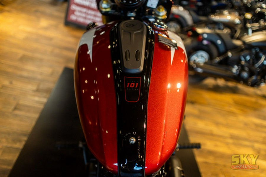 2025 Indian 101 Scout Sunset Red Metallic With Graphics