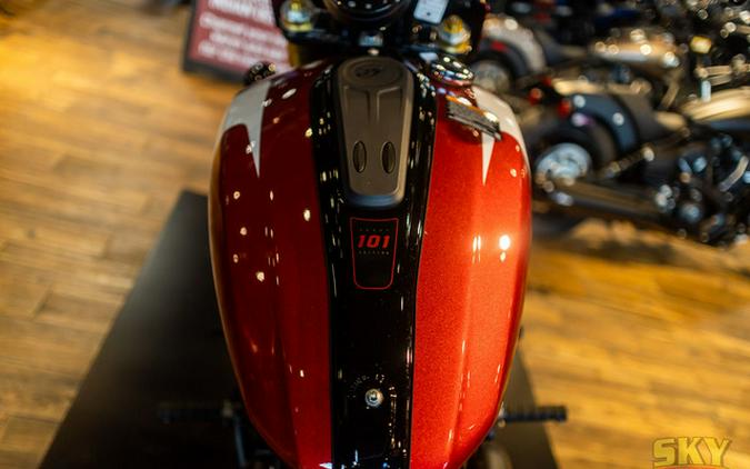 2025 Indian 101 Scout Sunset Red Metallic With Graphics