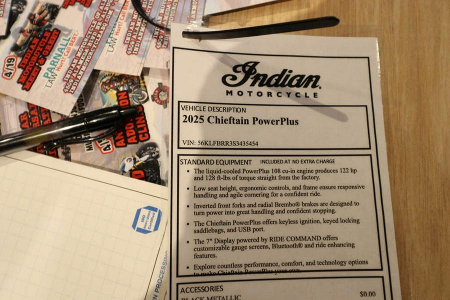 2025 Indian Motorcycle® Chieftain® PowerPlus Black Metallic