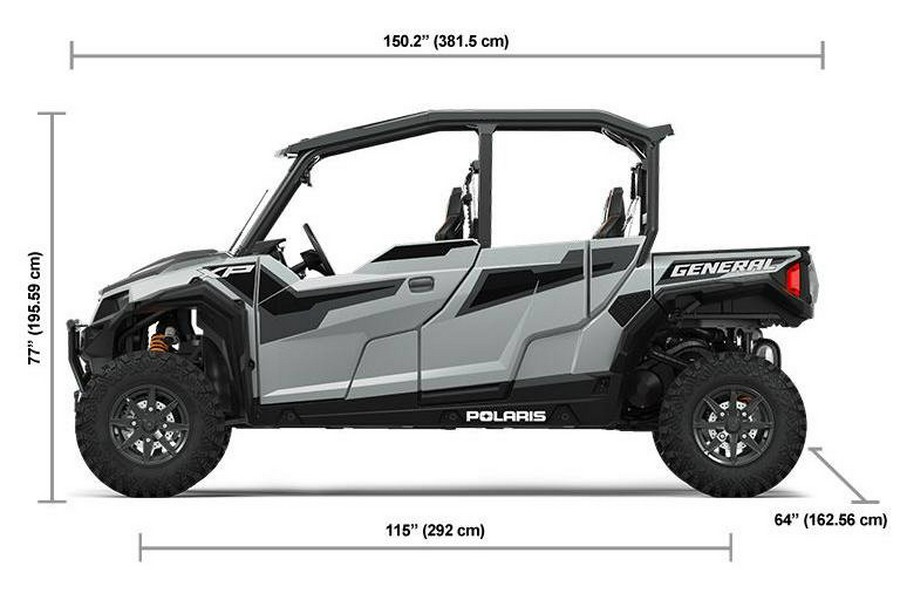 2022 Polaris Industries GENERAL XP 4 1000 Deluxe RIDE COMMAND Edition Matte Ghost White Metallic