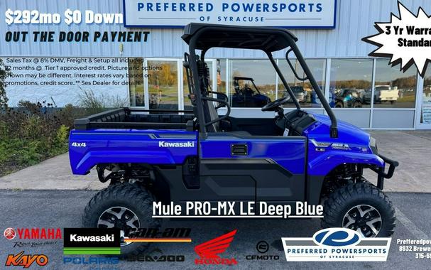 2024 Kawasaki Mule PRO-MX LE Deep Blue