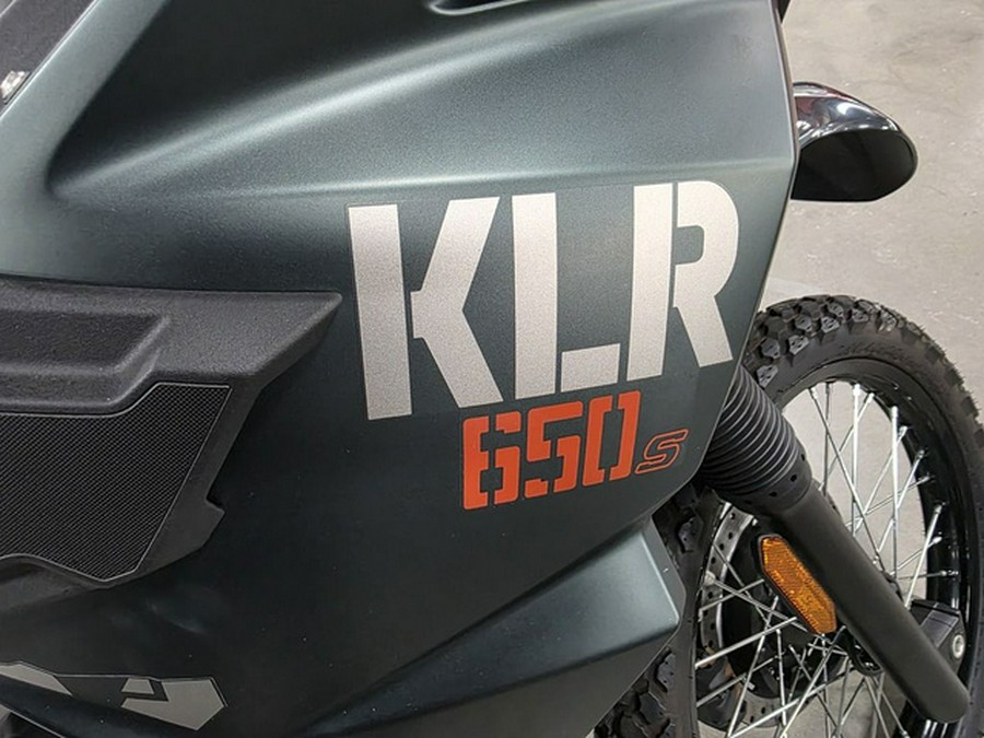 2025 Kawasaki KLR650 S Metallic Matte Old School Green ABS